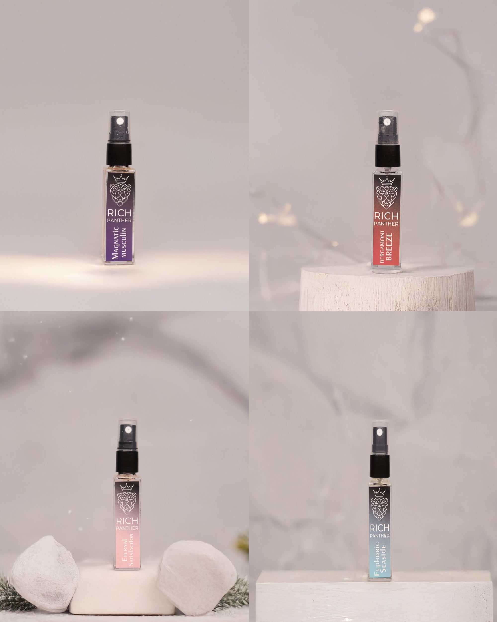 Magnatic, Bergamont, Eternal, and Euphoric Set 4 Pcs Premium Perfume