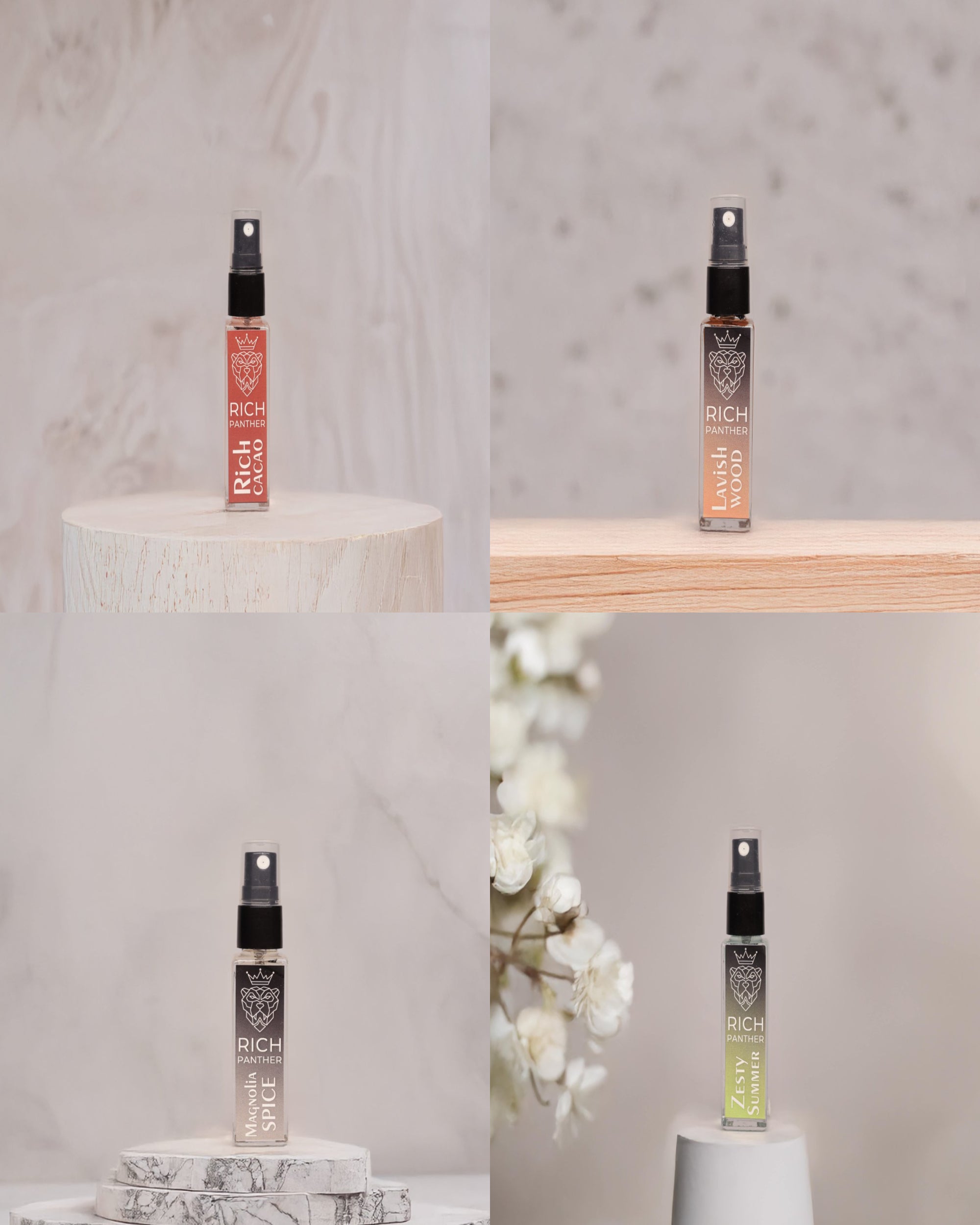 Rich, Lavish, Magnolia, and Zesty Set 4 Pcs Premium Perfume